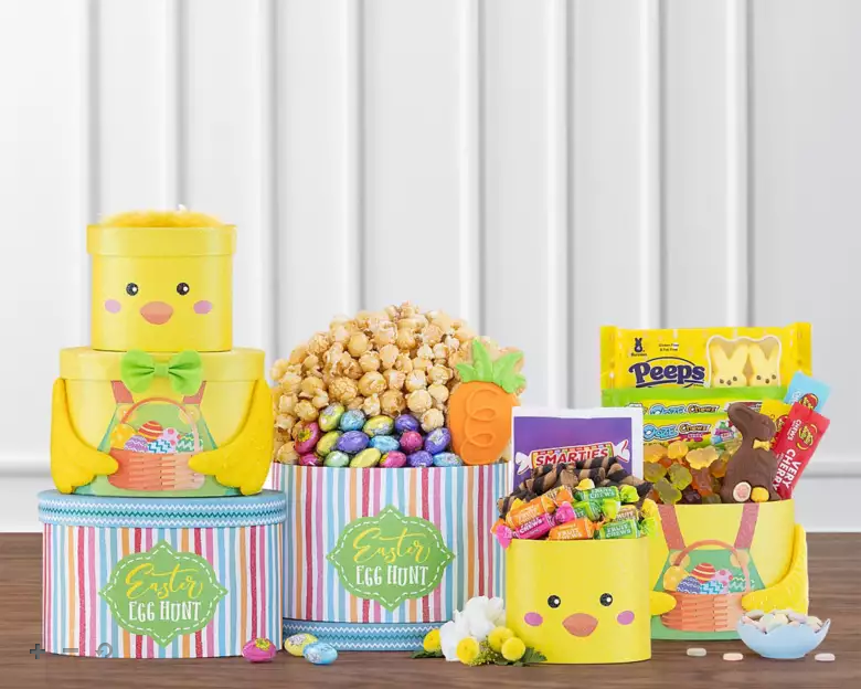 Baby Chick: Chocolate & Sweet Treats Easter Gift Tower