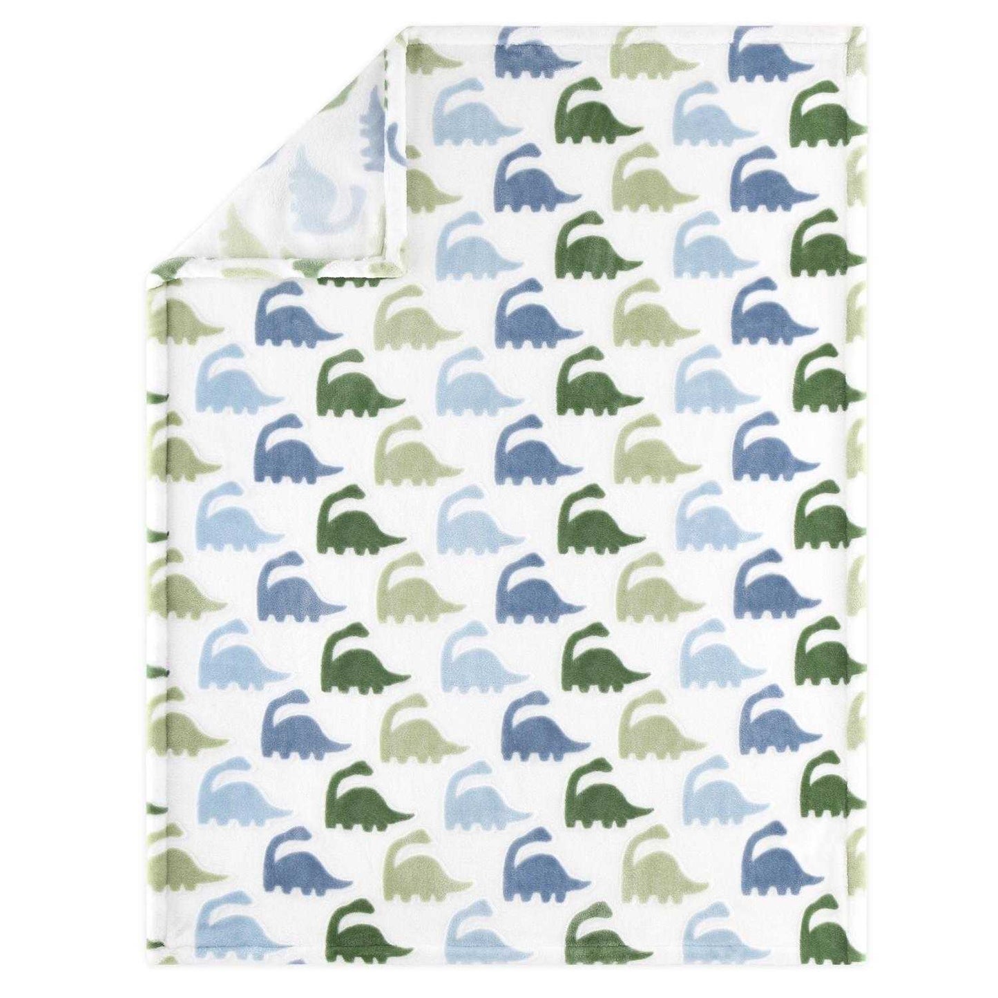 Chambray Blue Dino Dreams 5 Piece Baby Boys Crib Bedding by The Peanutshell