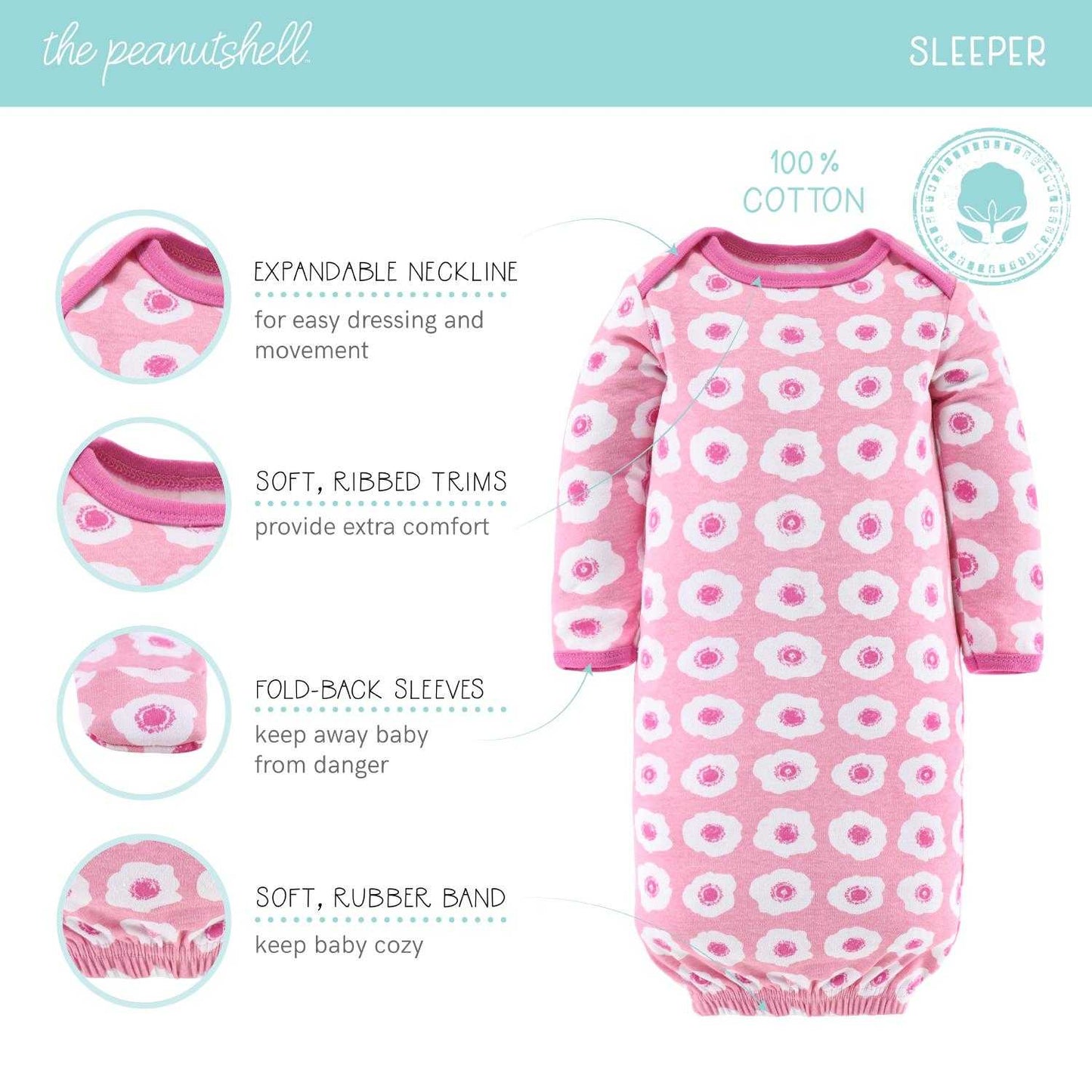 Pretty in Pink 16-Piece 100% Cotton Newborn Girl Baby Layette Gift Set
