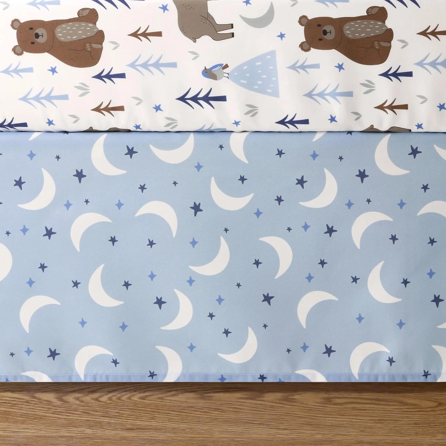 Forest Under the Stars 3 Piece Baby Boys Crib Bedding Set by The Peanutshell
