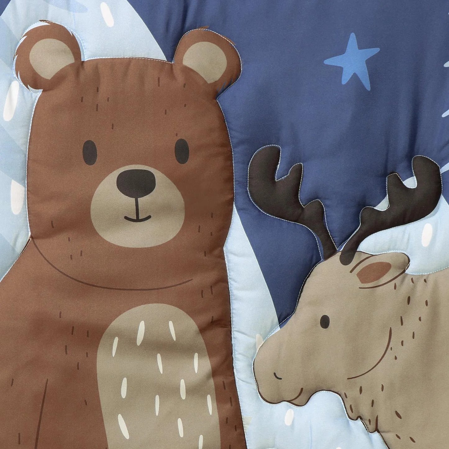 Forest Under the Stars 3 Piece Baby Boys Crib Bedding Set by The Peanutshell