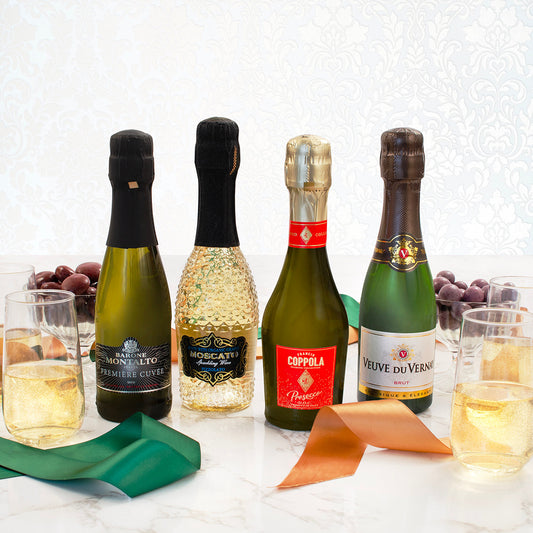 Just Delicious Chocolates & Sparkling Wine Sampler Gift Tray