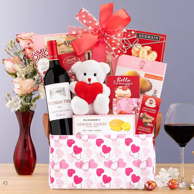 Vintners Path Chardonnay: Valentine's Day White Wine Basket