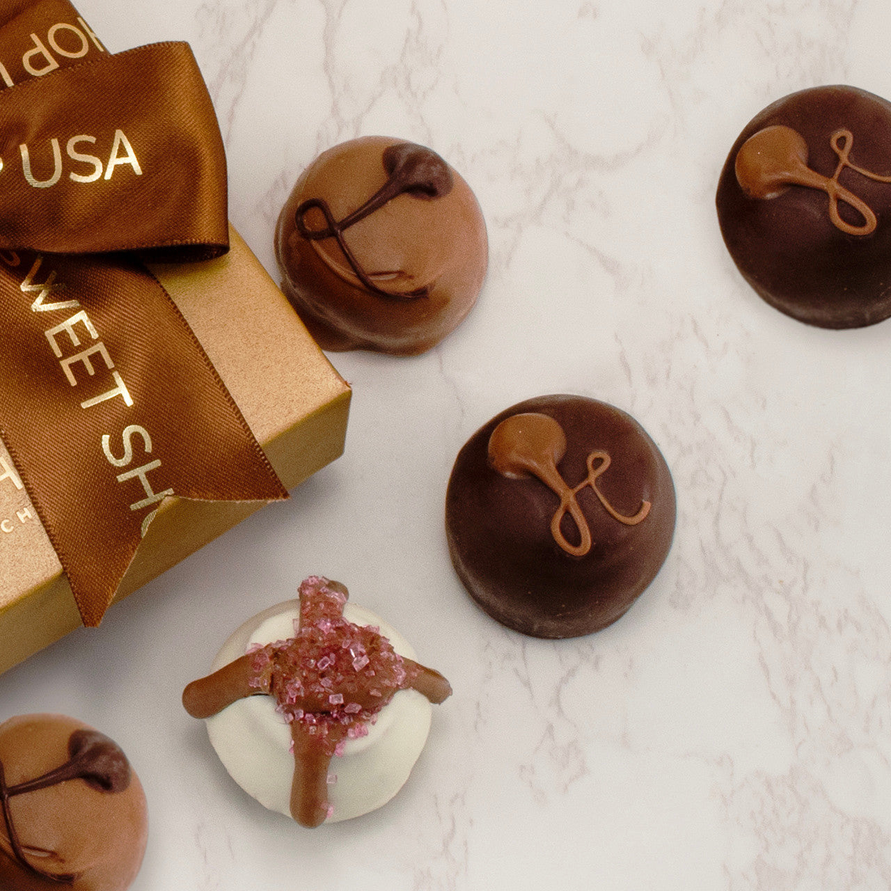 Handmade Chocolate Truffles & Dom Pérignon Champagne Wine Gift Basket