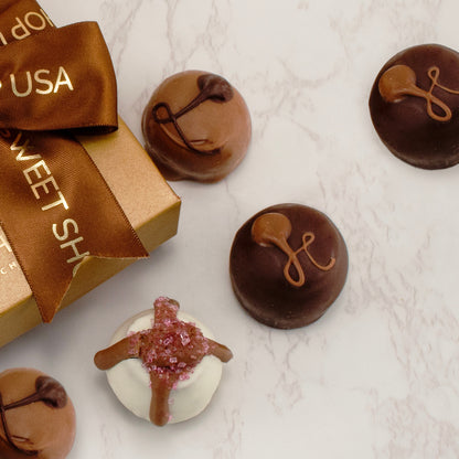 Handmade Chocolate Truffles & Dom Pérignon Champagne Wine Gift Basket