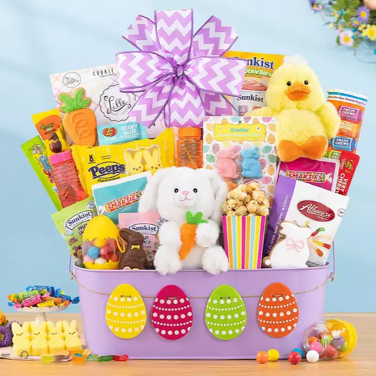 Easter Holiday Extravaganza: Gourmet Sweet Treats & Toys Kids Easter Gift Basket