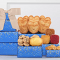 Chocolicious Wishes: Beautiful Blue Gourmet Chocolate & More Gift Tower