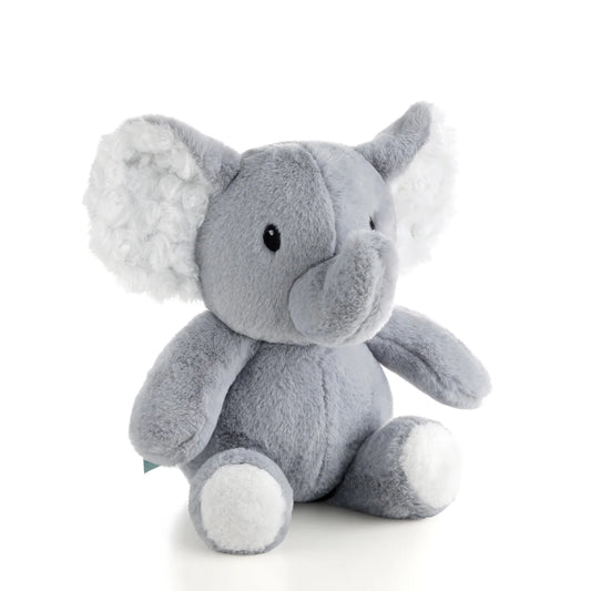 Ellie the Plush Gray Elephant Stuffed Animal Unisex Baby or Toddler Toy, 10" Tall