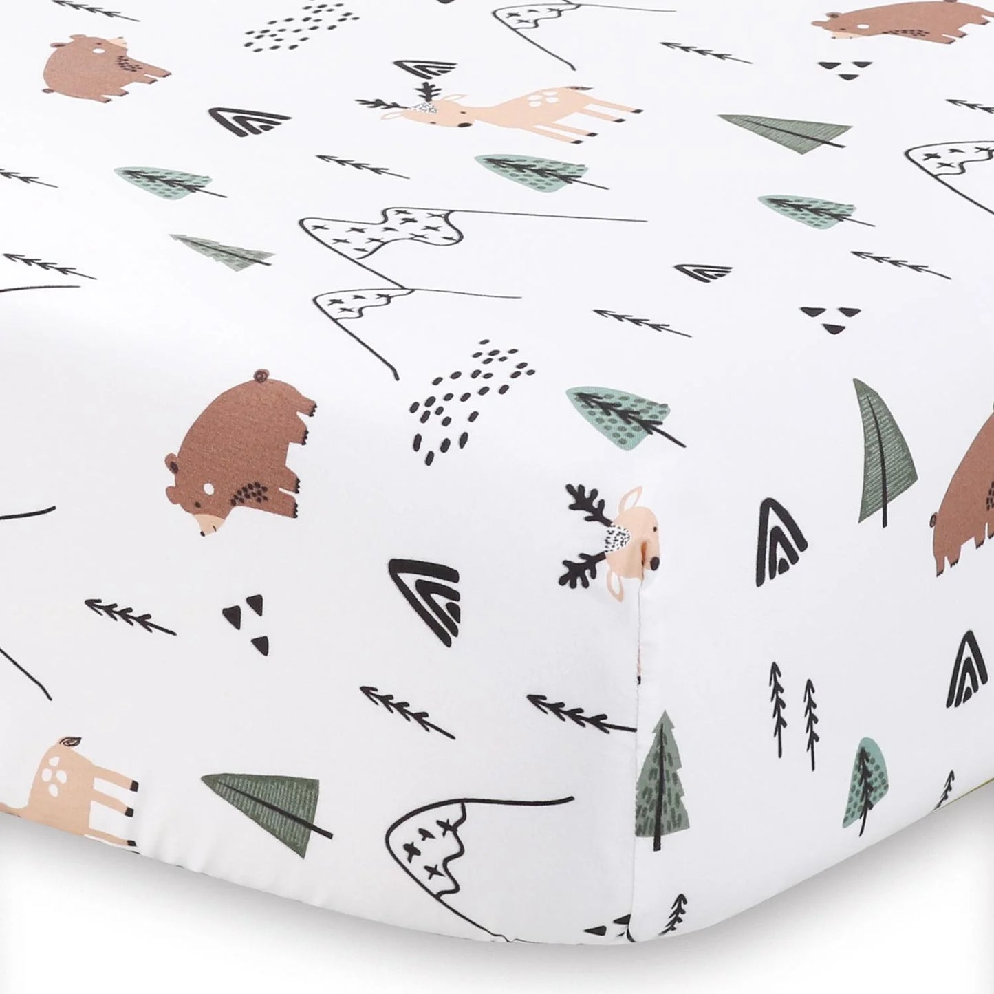 Woodland Camo 3 Piece Baby Boys Crib Bedding Set by The Peanutshell