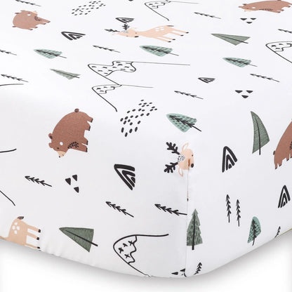 Woodland Camo 3 Piece Baby Boys Crib Bedding Set by The Peanutshell