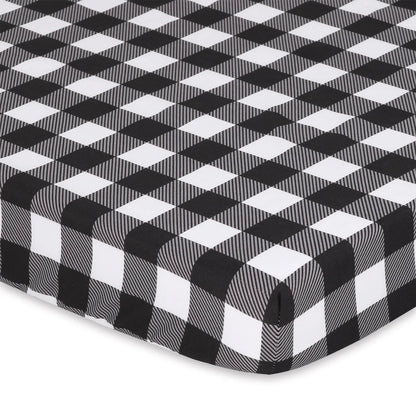 Woodland & Plaid Boy Baby Playard Mini Crib Sheets, 3-Pack by The Peanutshell