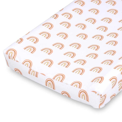 Boho Rainbow Unisex Baby Changing Pad Covers Set of 3 by The Peanutshell