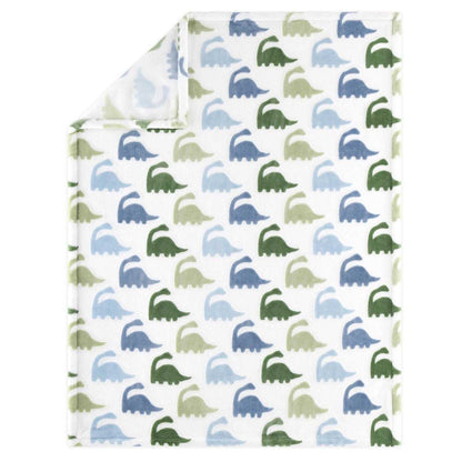 Chambray Blue Dino Dreams 5 Piece Baby Boys Crib Bedding by The Peanutshell