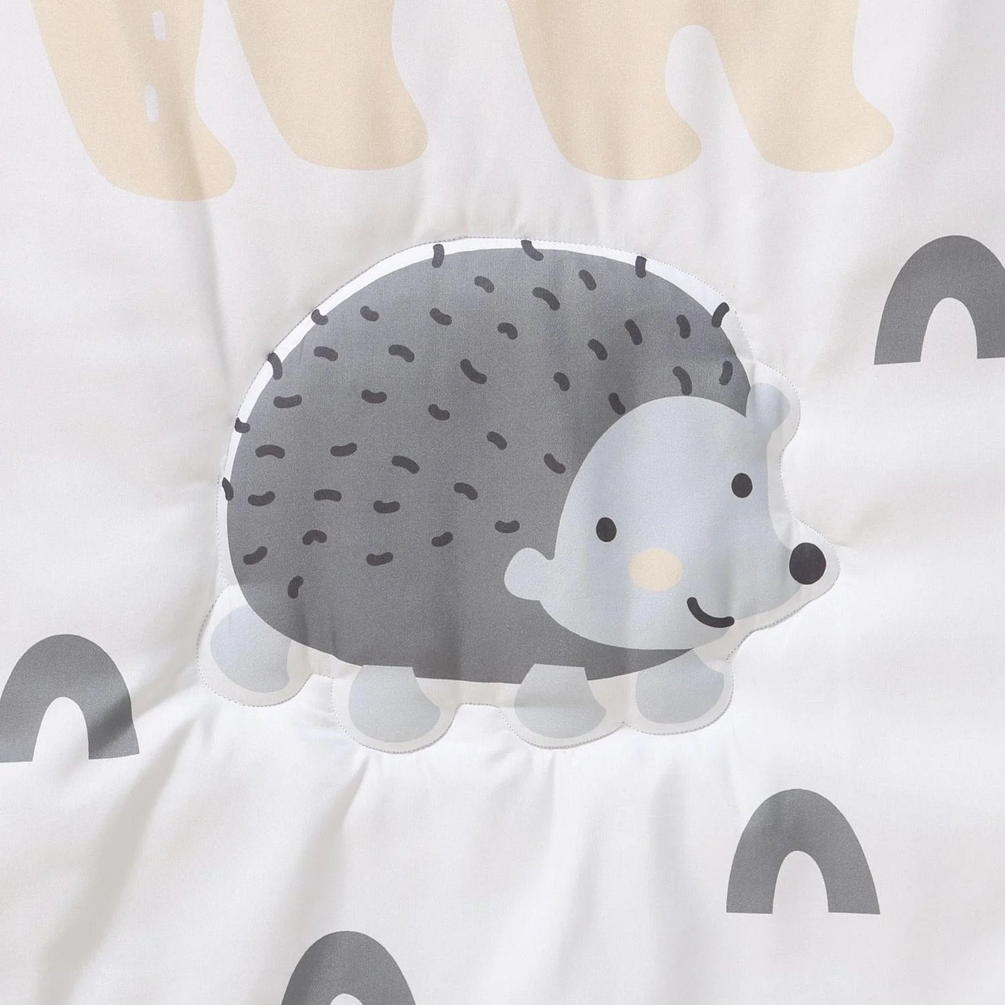 Woodscape Gray & Beige 5 Piece Unisex Baby Crib Bedding by The Peanutshell