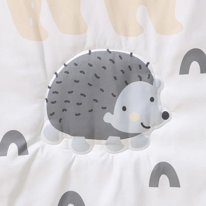 Woodscape Gray & Beige 5 Piece Unisex Baby Crib Bedding by The Peanutshell