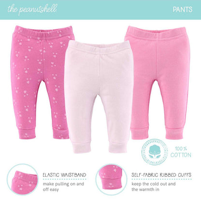 Pretty in Pink 16-Piece 100% Cotton Newborn Girl Baby Layette Gift Set