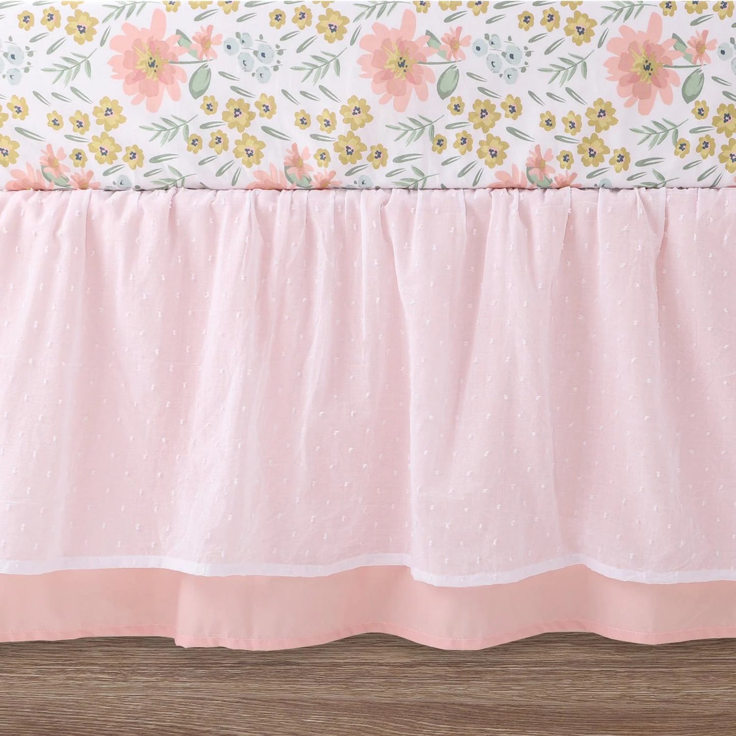 Wildflower Organic Cotton 4 Piece Baby Girls Crib Bedding Set by The Peanutshell