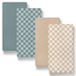 Classic Check Organic Cotton Unisex Baby Bassinet Sheets 4-Pack by The Peanutshell
