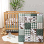 Boho Farmhouse Patchwork 3 Piece Baby Boys Crib Bedding Set by The Peanutshell