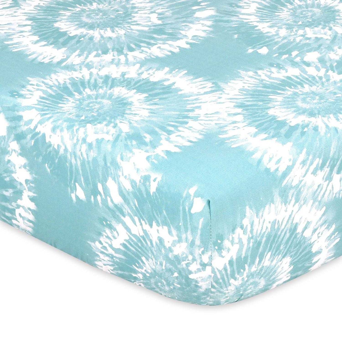 Boho Tie Dye Motif Prints & Solids 4 Pack Fitted Crib Sheet Set by The Peanutshell