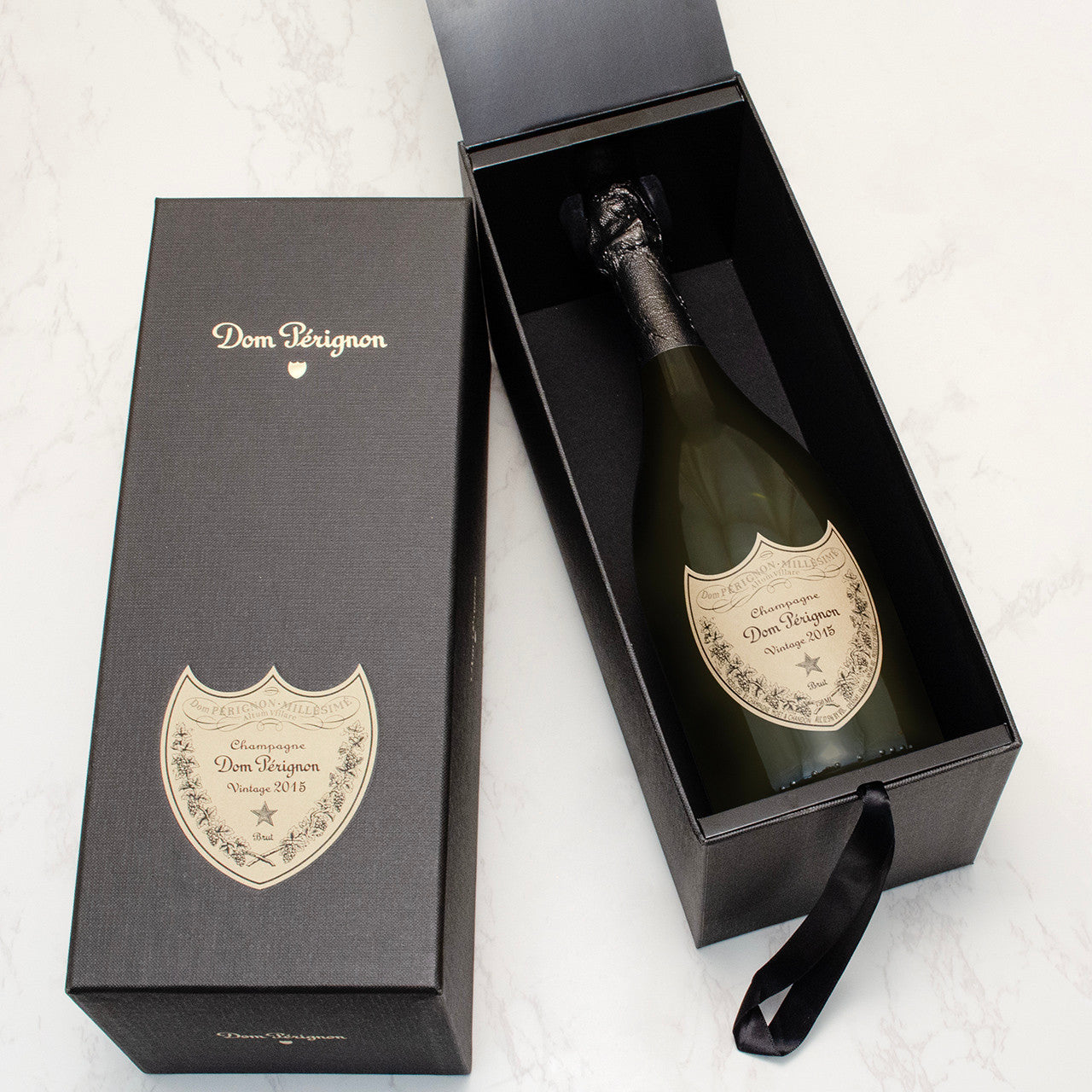 Handmade Chocolate Truffles & Dom Pérignon Champagne Wine Gift Basket