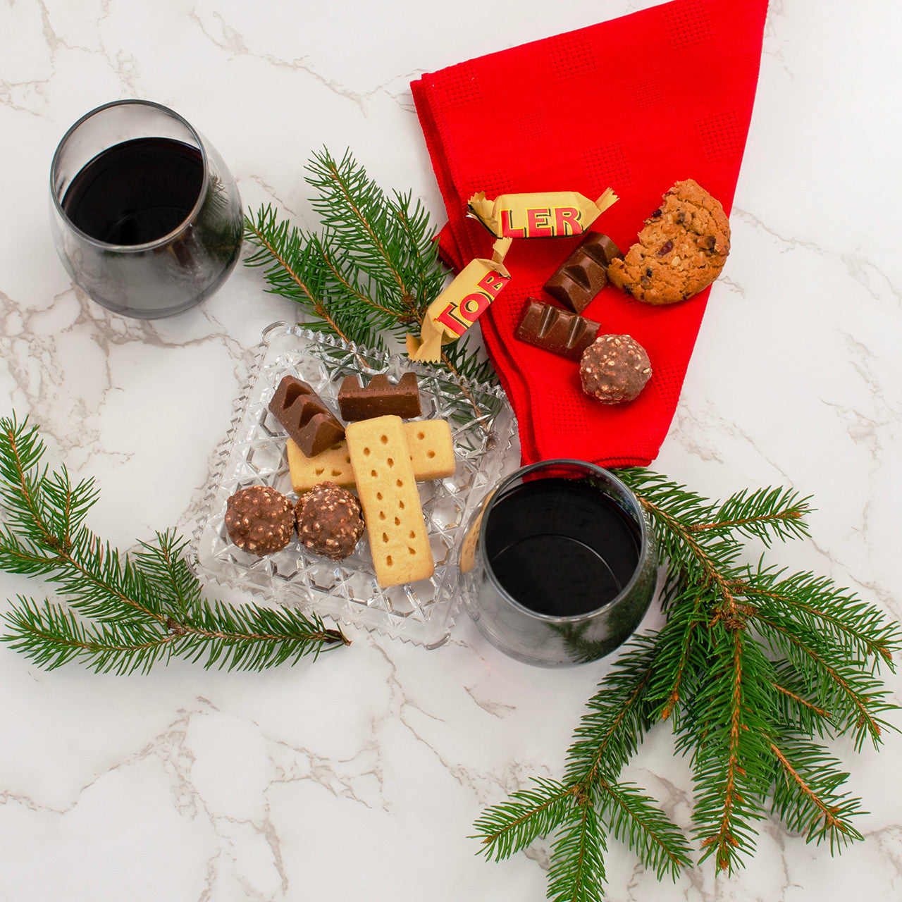 Winter Love: Luscious Holiday Sweets & Red Wine Duo Gift Box