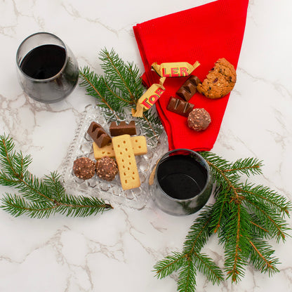 Winter Love: Luscious Holiday Sweets & Red Wine Duo Gift Box
