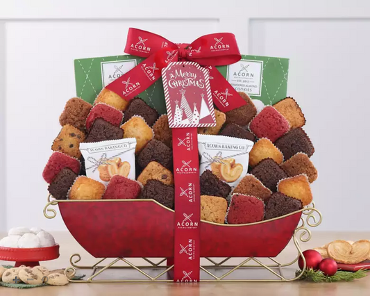 Christmas Sleigh Delights: Holiday Cookie & Brownie Gift Assortment