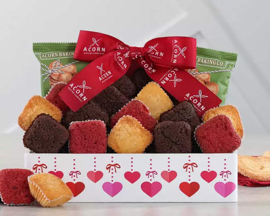 Hearts Abounds: Valentine's Day Brownie & Cake Bakery Treats Gift Box