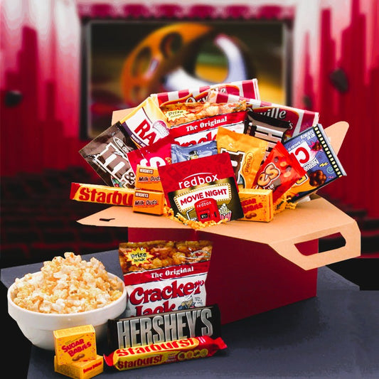 Blockbuster Night Movie Snacks: Care Package Gift Box by GBDS