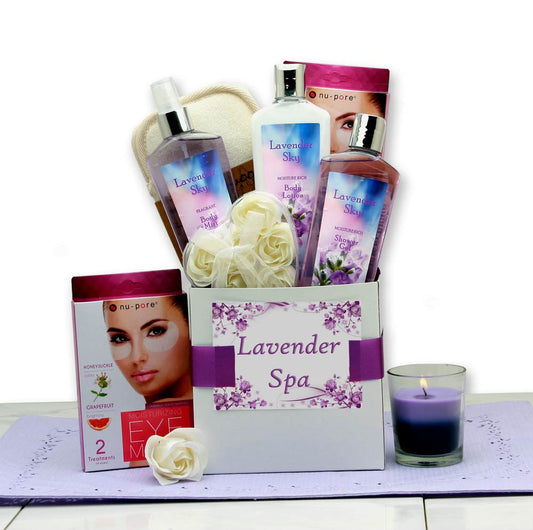 Lavender Spa Care Package Gift Box for Her by GBDS