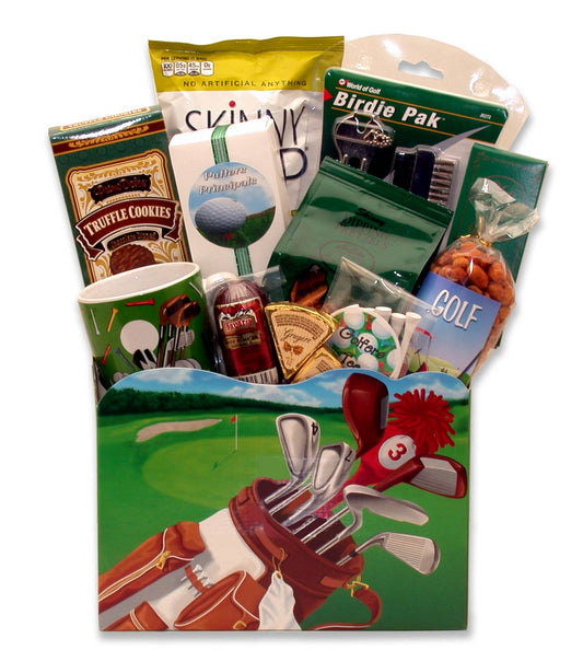 Golf Delight! Snacks & Golf Gadgets Men's Medium Gift Box for Any Occasion by GBDS