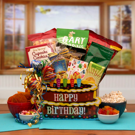 You Take The Cake! Happy Birthday Sweet & Savory Treats Gift Box by GBDS