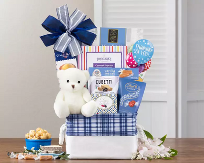 Bear Hugs: Thinking of You Gift Basket with Teddy Bear Plush Toy