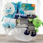 He's Just Ducky: Boy Baby Shower Gift Basket with Duck Plush Toy