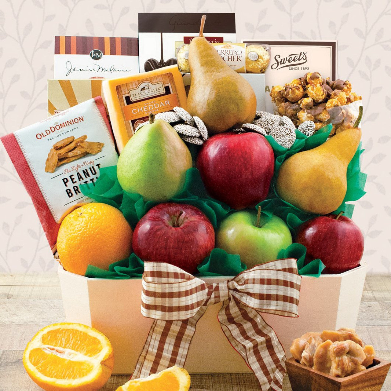 Orchard's Abundance: Fruit with Sweet & Savory Snacks Gift Basket