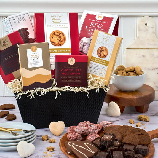 Classic Chocolate: Gourmet Chocolate & Cookies Gift Basket