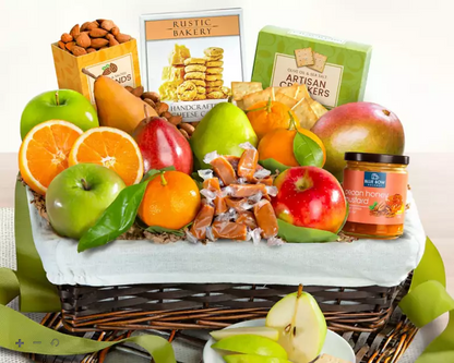 Deluxe Fruit and Favorites Gift Basket for Any or Every Occasion