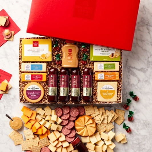 Ultimate Spread: Large Hickory Farms Gourmet Sausage & Cheese Gift Box