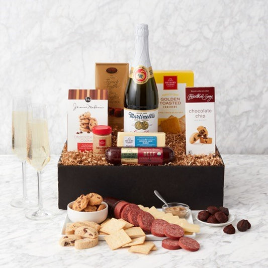 Sparkling Surprise: Gourmet Sparkling Cider & Treats Gift Box