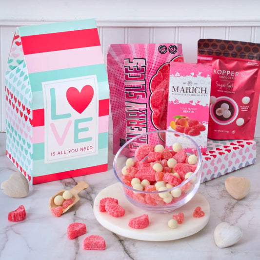 Sweetheart Candy Mix: Valentine's Day Gift Box with Candy Bowl & Scoop