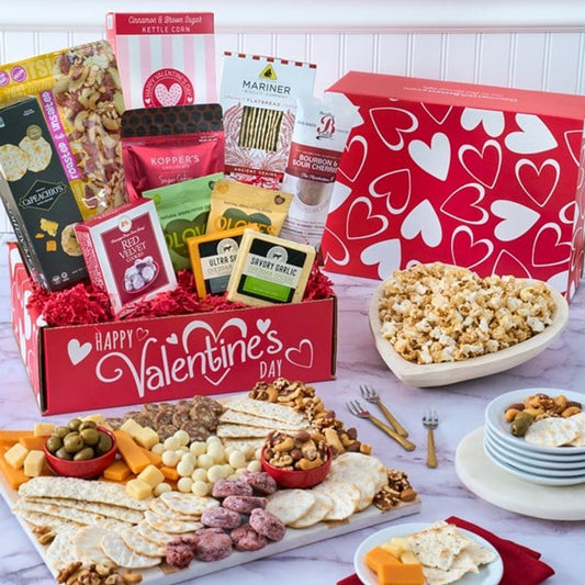 Happy Valentine's Day: Savory and Sweet Treats Gift Box