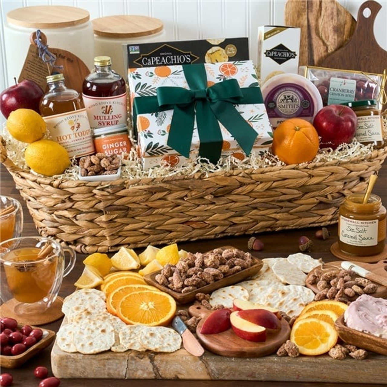 Harmony & Delights: Gourmet Fruit & Snacks Charcuterie Gift Basket