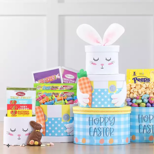 Hoppy Bunny Springtime Sweet Treats Easter Gift Tower