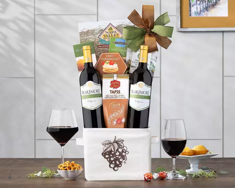 Blakemore Winery Red Duet: Wine Gift Basket in a Tote